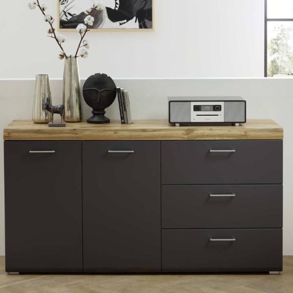 Sideboard CIRCLE LINE Graphit supermatt Kommode Bild 1