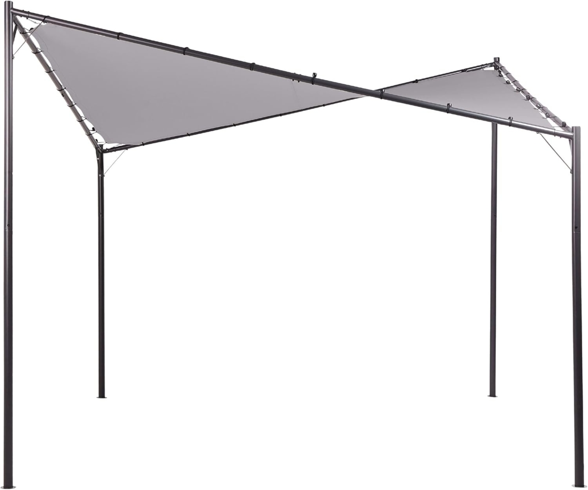 Pavillon AVENTINE Metall 300 cm 300 cm Grau Bild 1