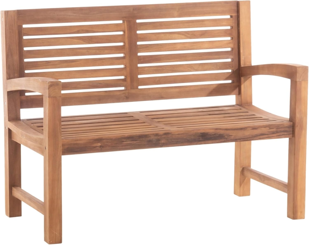 TPFGarden Gartenbank Halmur, Teak-Holz Garten Bank Sitzbank massiv mit Sprossendesign 120 cm Bild 1