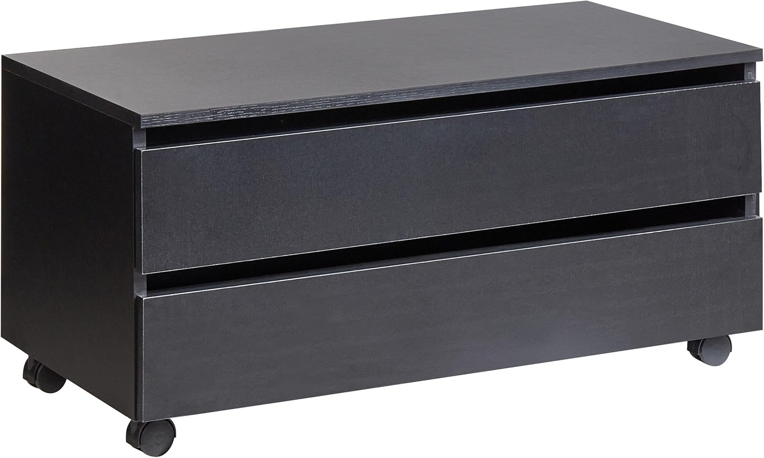 Badezimmerschrank TERESINA mit Rädern 80 cm Schwarz Bild 1