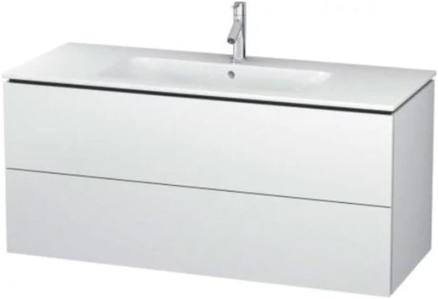 Duravit L-Cube Waschtischunterbau wandhängend, 2 Schubkästen, Breite: 1220mm, für Me by Starck 233612, Farbe: Weiß Matt Dekor - LC624301818 Bild 1