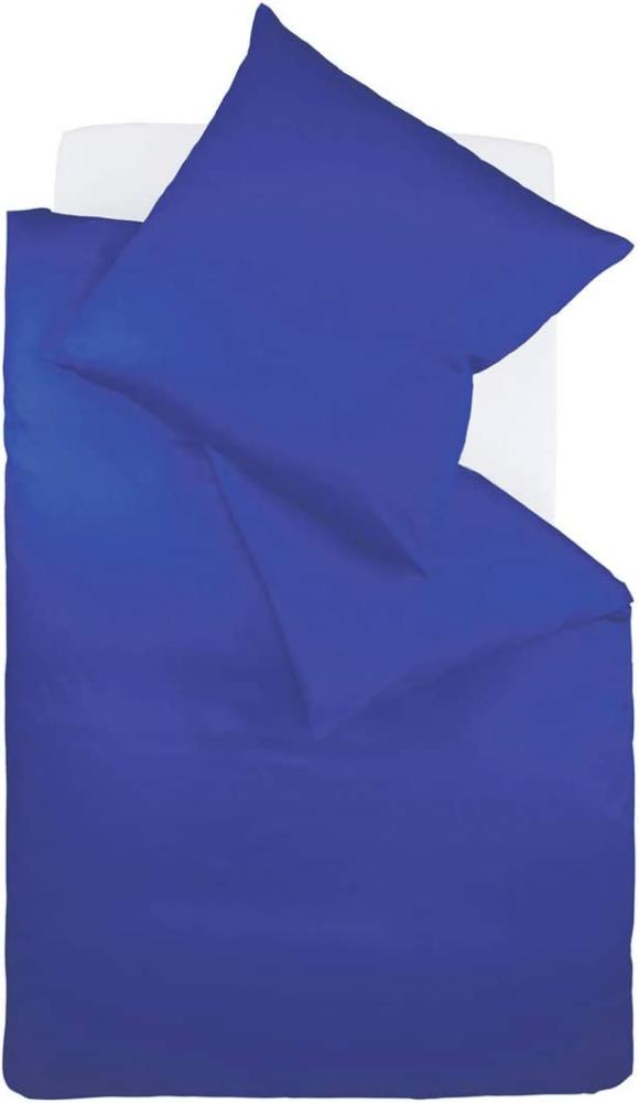 fleuresse Satin Bettwäsche Colours 155x220 cm + 80x80 cm Royal Bild 1