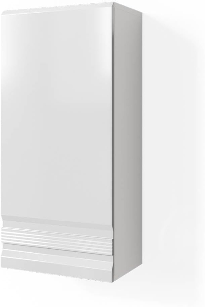 Badschrank Fredd Weiß Hochglanz 36.4 x 77 cm Vicco Bild 1