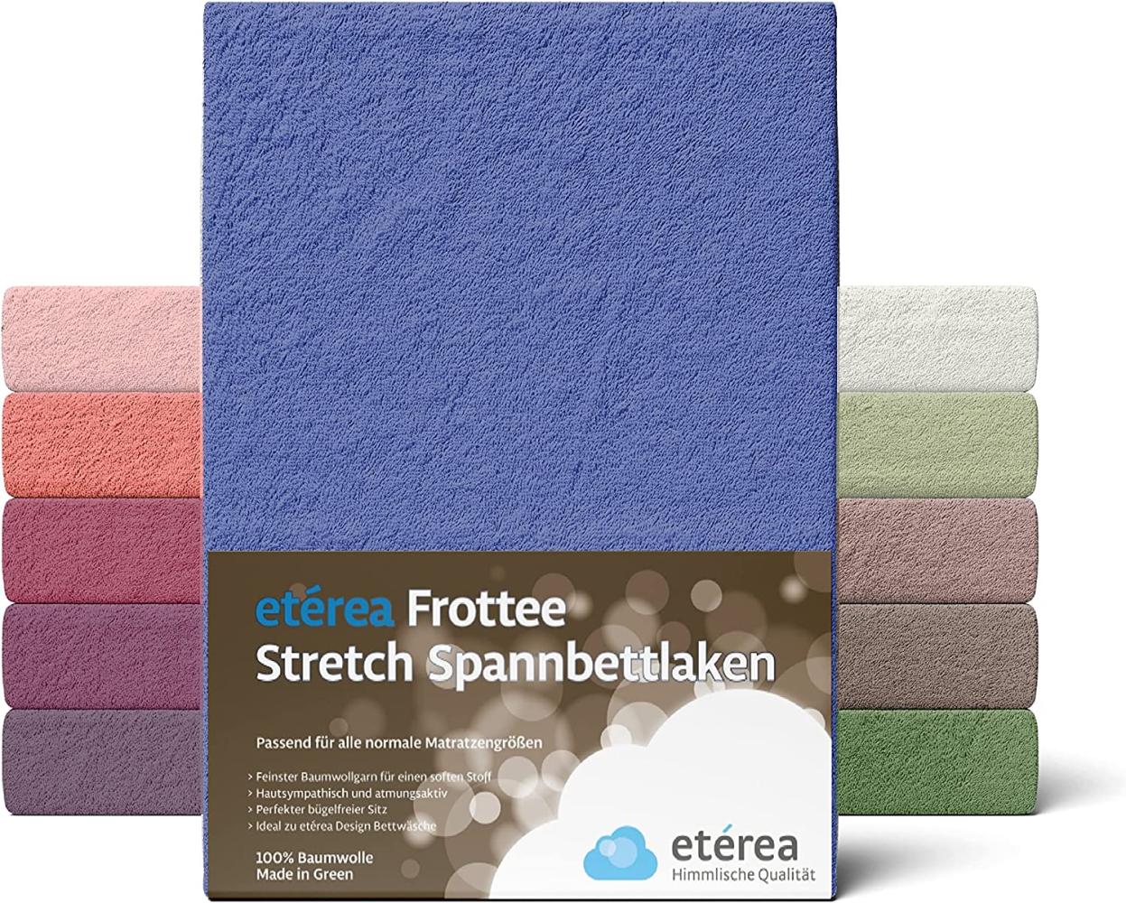 etérea Frottee Spannbettlaken 200x200 - 200x220 cm Blau Bild 1