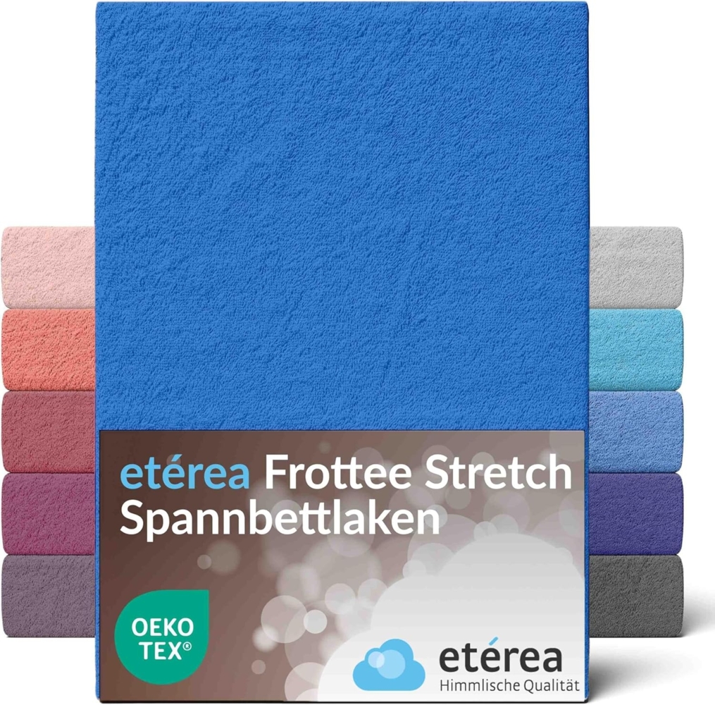 etérea Frottee Spannbettlaken 200x200 - 200x220 cm Blau Bild 1