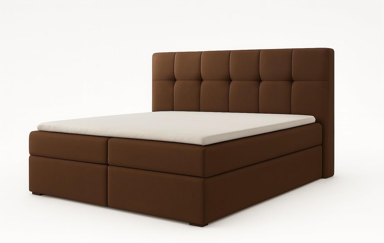 A&J MöbelLand GmbH Boxspringbett REF mit Bettkasten, Topper und gepolstertem Kopfteil. (Boxspringbett mit Bettkasten und gepolstertem Kopfteil. Inclusive Topper !, TOP ANGEBOT), Länge 208cm Höhe 106 cm Bild 1