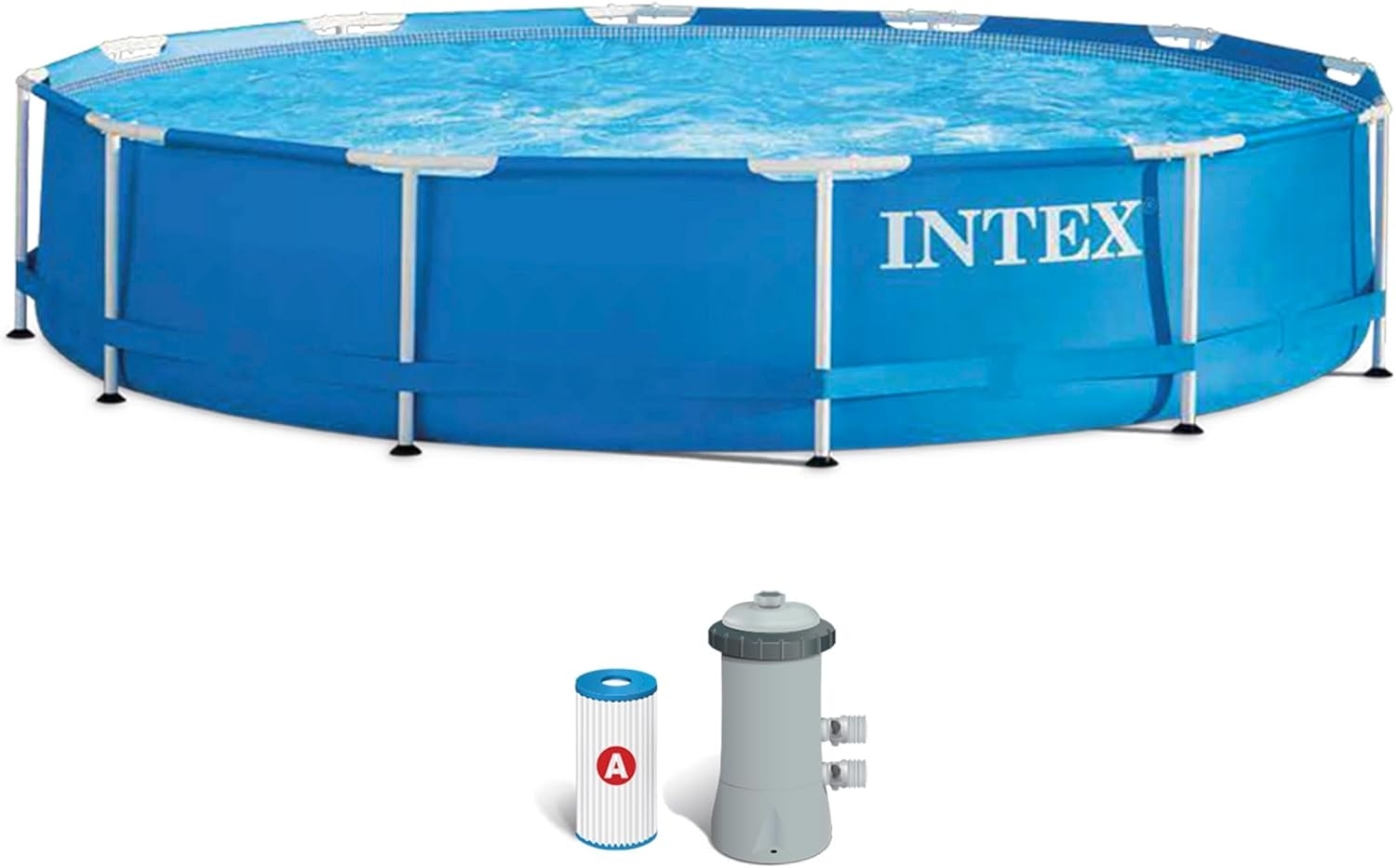 INTEX Swimming Pool Metal Frame 366x76cm + Pumpe 28212 GS Bild 1