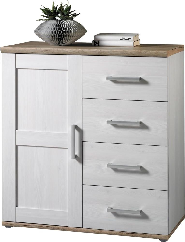 Kommode Romy 3 / Romance, Holzwerkstoff, Holzfarben, 93 x 100 x 45 cm Bild 1
