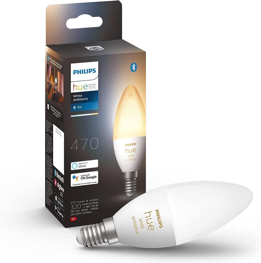 Philips Hue White Ambiance E14 B39 Candle Light - 1-pack Bild 1