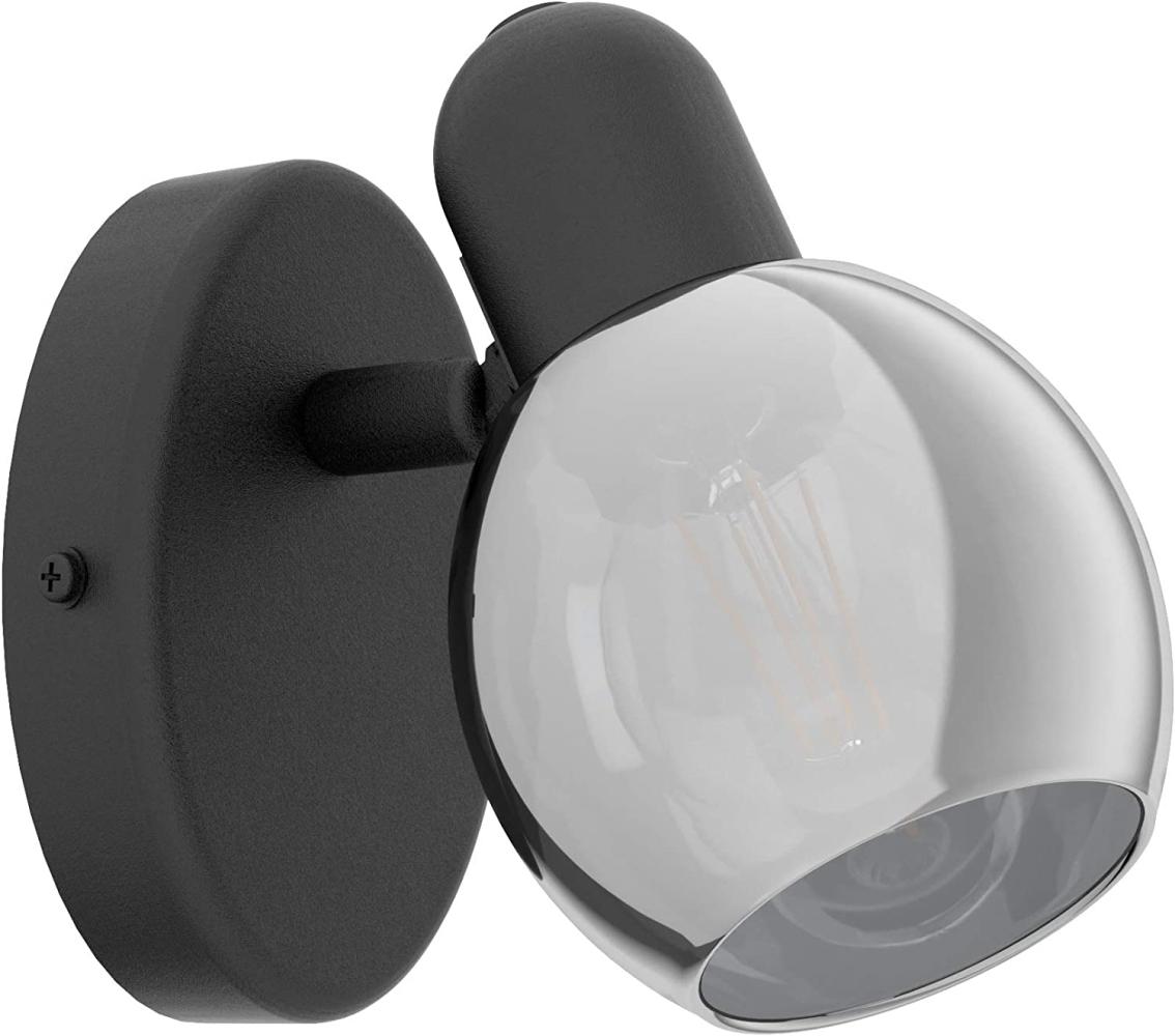 Eglo 98624 Spotleuchte POLLICA Rauchglas schwarz-transparent E14 1X28W L:6,5cm H:10,5cm dimmbar Bild 1