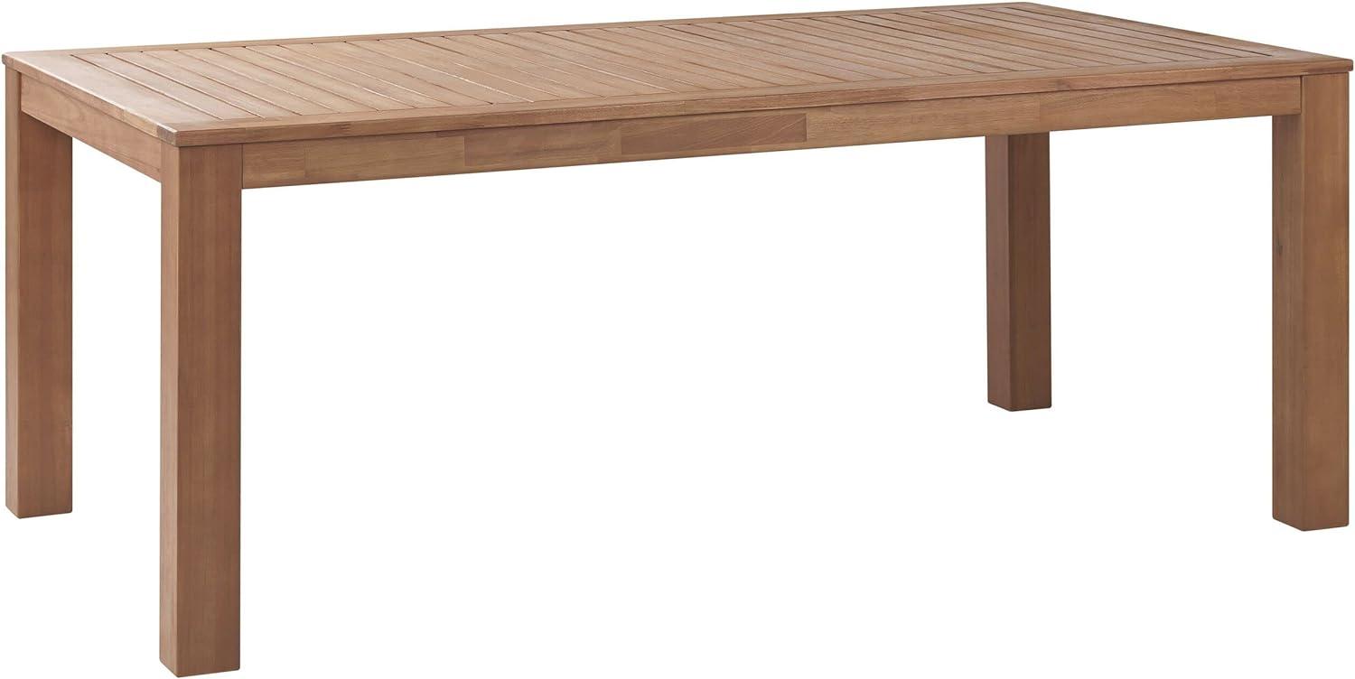 Gartentisch 190 x 105 cm Holz Heller Holzfarbton MONSANO Bild 1