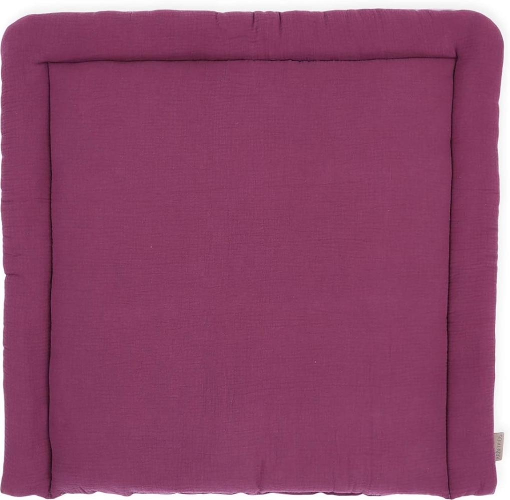 KraftKids Wickelauflage in Musselin purpur, Wickelunterlage 60x70 cm (BxT), Wickelkissen Bild 1