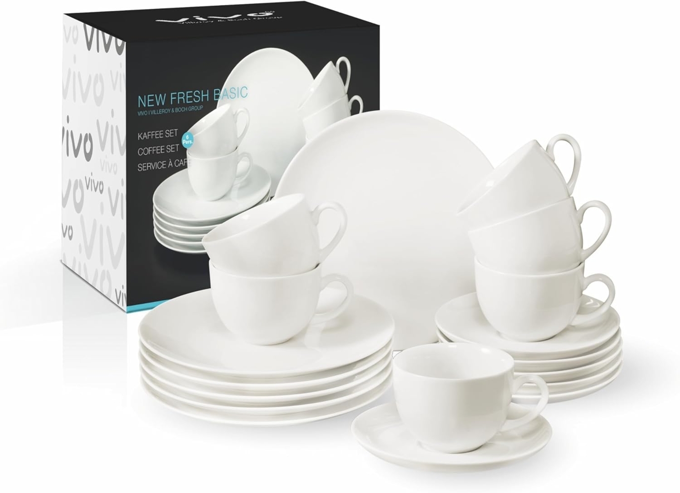 vivo Villeroy & Boch Group Tafelservice New Fresh Basic Kaffeeset 18tlg. EC, Porzellan Bild 1