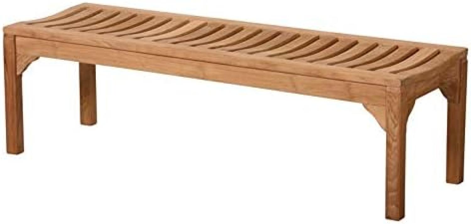 Gartenbank Ferrara Teak Massivholz 120 cm Ohne Bild 1