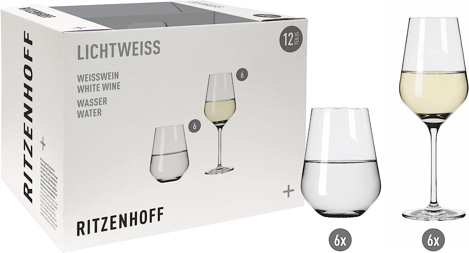 Ritzenhoff 6111012 Aurelie Weßwein- und Wasserglas-Set #2 LICHTWEISS Nadine Niggemeier 2022 in Geschenkbox Bild 1