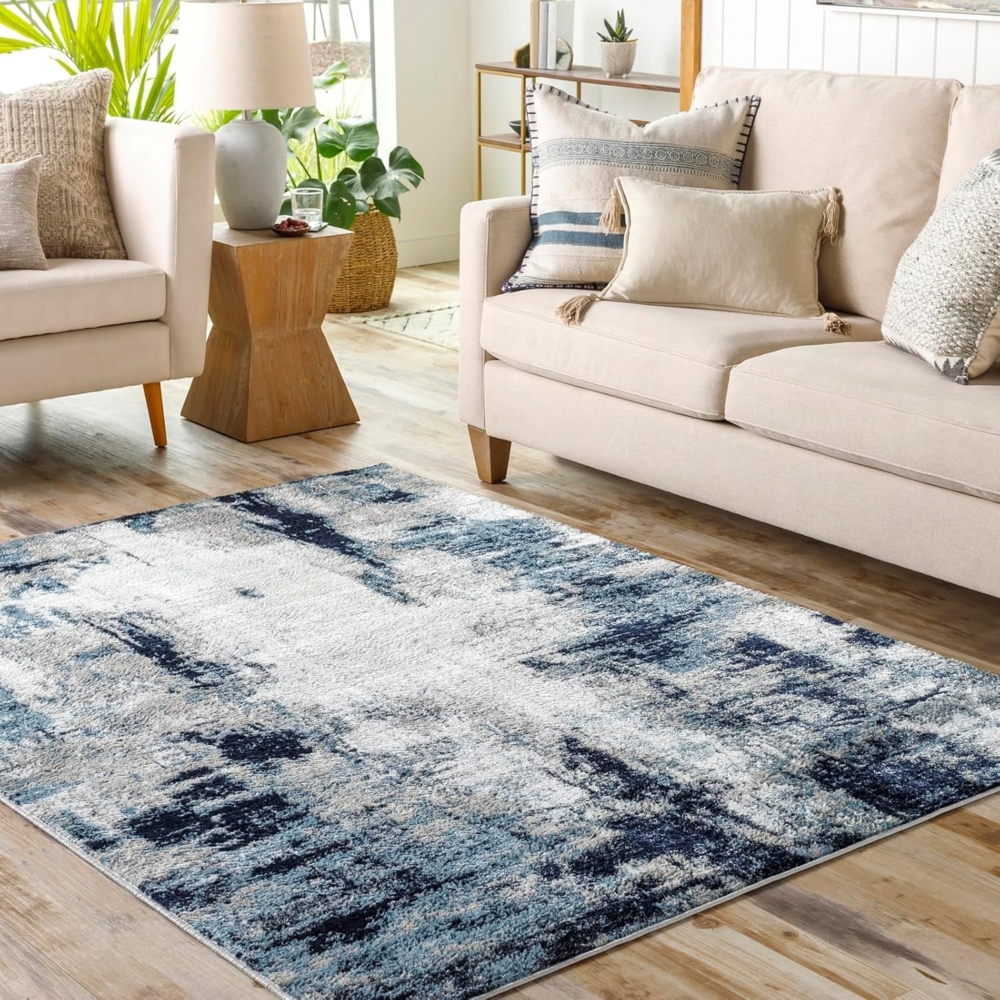 Livabliss Teppich HELSINKI, rechteckig, Höhe: 11 mm, Designerteppich in Marmor Optik, Kurzflor Wohnzimmerteppich/Läufer Bild 1