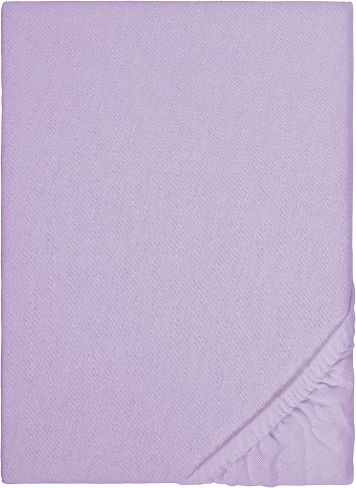 Feinbiber Spannbetttuch 90x200 cm 100% Baumwolle Eckgummi 332 Azalee Bild 1