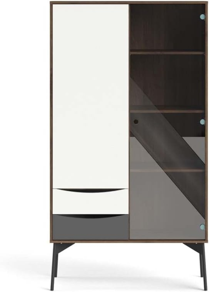 ebuy24 Vitrine Elly Vitrinenschrank mit 1 Tür, 1 Glastür und 2 Sc Bild 1