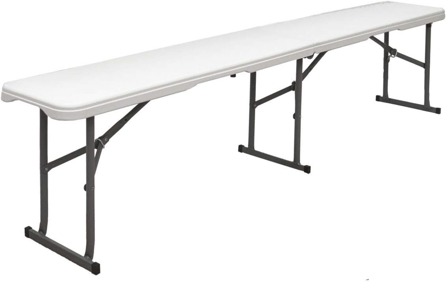 Wetterfeste Bierbank Sitzbank bis 300kg 184x30x43cm Weiß Bild 1