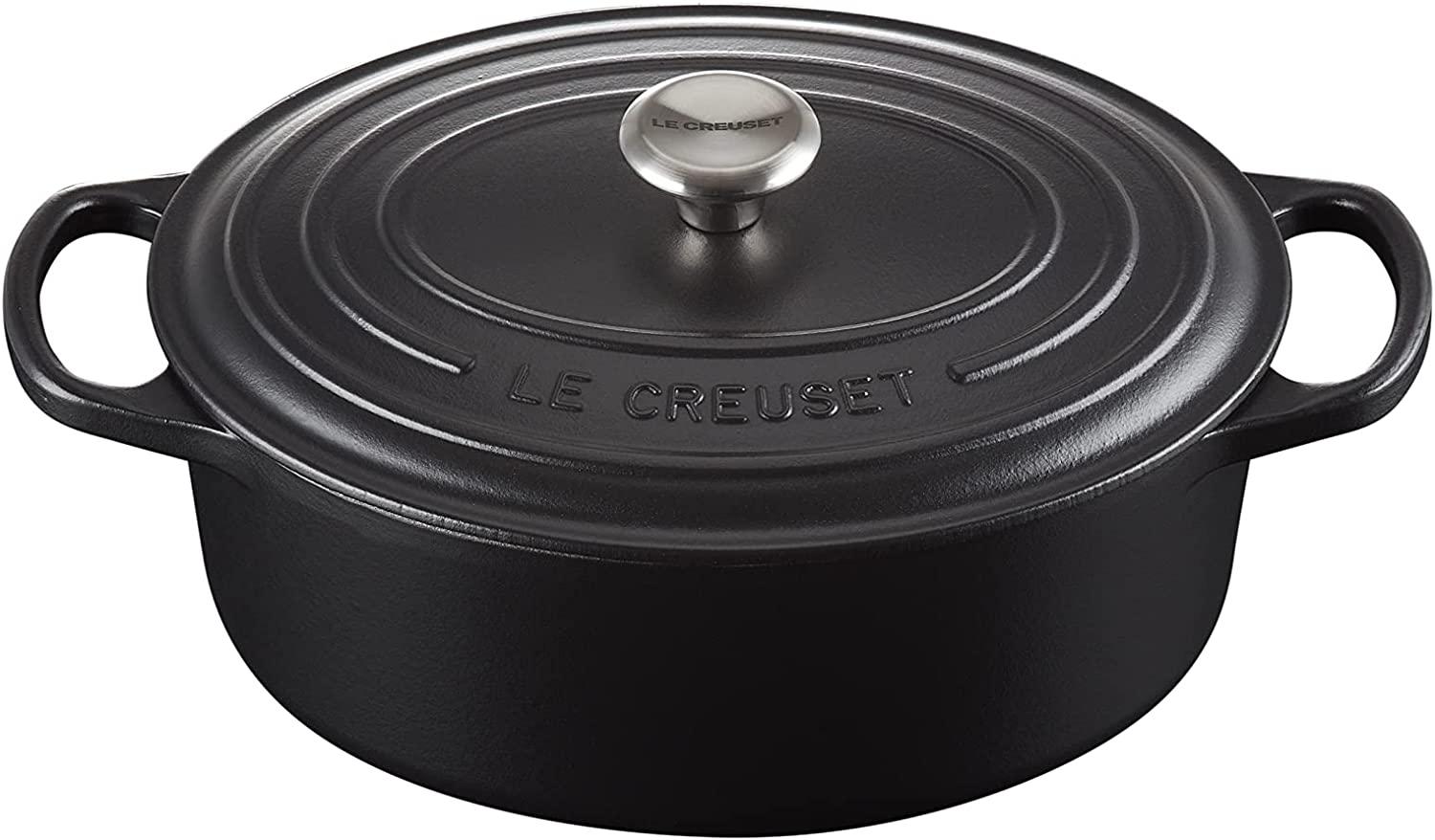 Le Creuset Bräter 'Signature' , Gusseisen , Oval, für alle Herdarten und Induktion geeignet, Schwarz, 29,0 cm Bild 1