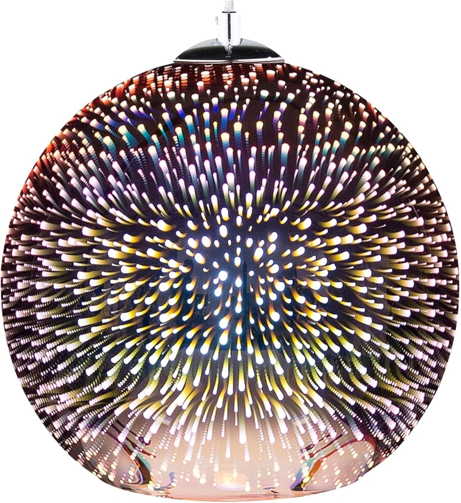 'Sessera' Hängeleuchte Kupfer Glas mit Schirm in Kugelform 3D-Feuerwerk-Effekt Skandinavischer Stil für Wohnzimmer Esszimmer Bild 1