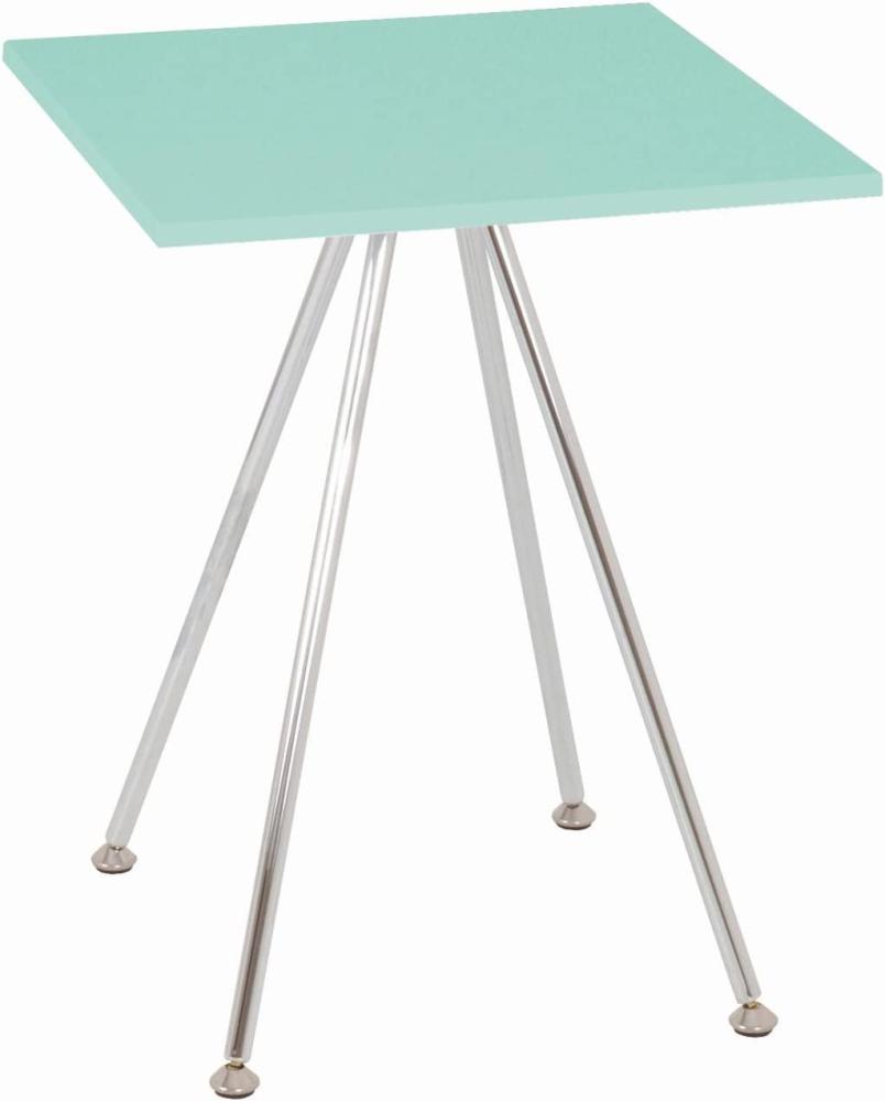 Beistelltisch 33665, verchromt/mintgrün, ca. 40x40 cm Bild 1