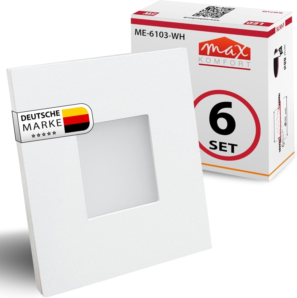 Maxkomfort LED Wandstrahler 6103, LED fest integriert, Warmweiß, 3000K, Treppenbeleuchtung Bild 1