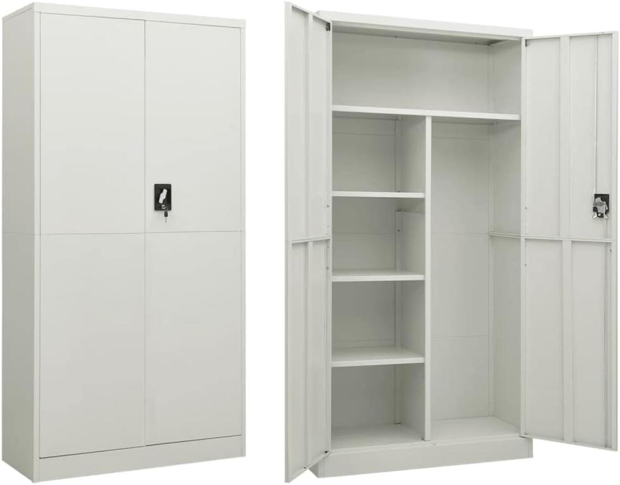 vidaXL Schließfachschrank Hellgrau 90x40x180 cm Stahl 335971 Bild 1