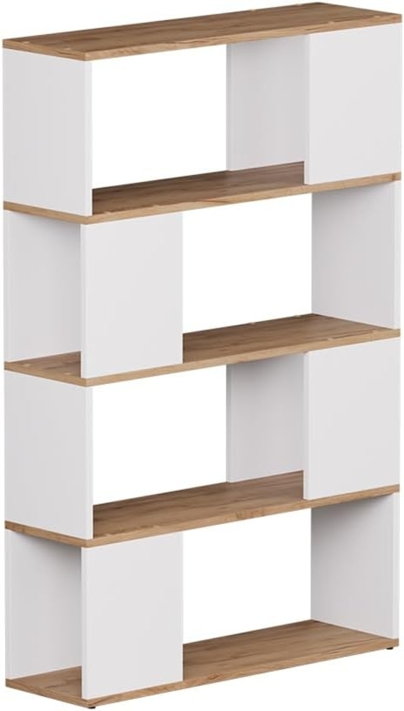 Raumteiler Eneos Weiß/Goldkraft Eiche 80 x 124.5 cm Vicco Bild 1