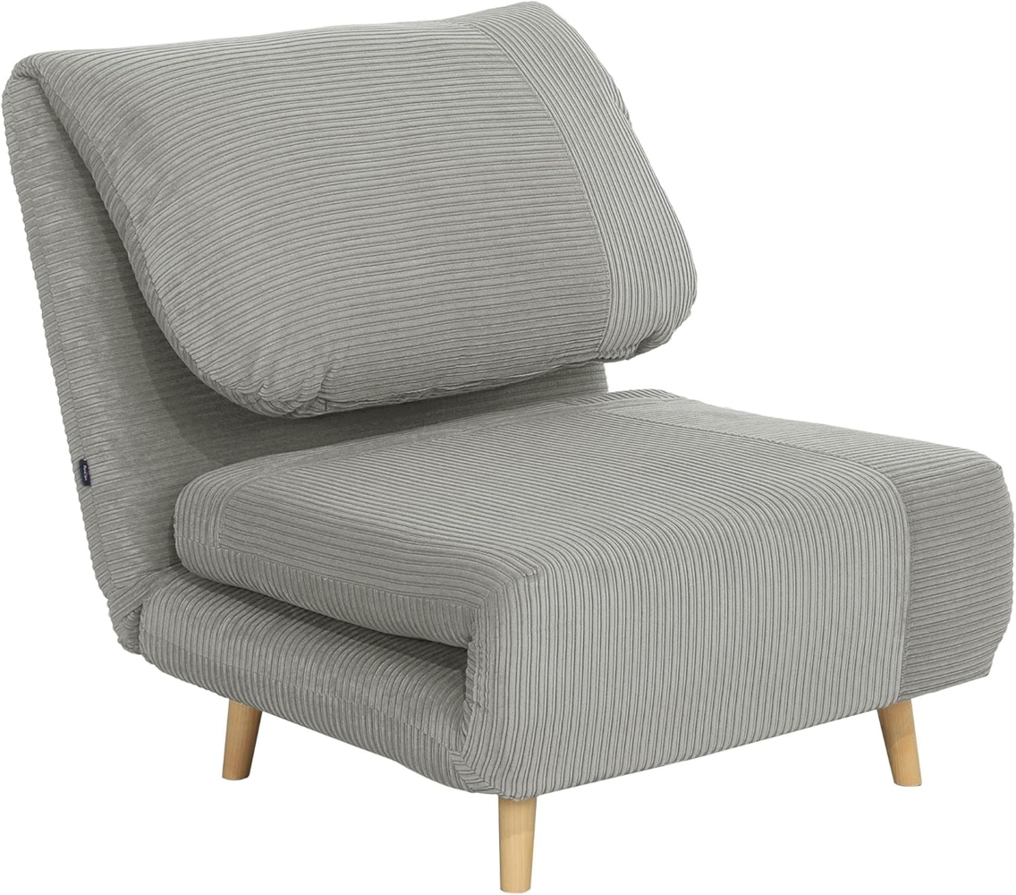 HOMCOM Sessel Verstellbar Klappmatratze Gästebett (Schlafsessel, 1-St, Schlafsofa), für Wohnzimmer, Schlafzimmer, Grau Bild 1