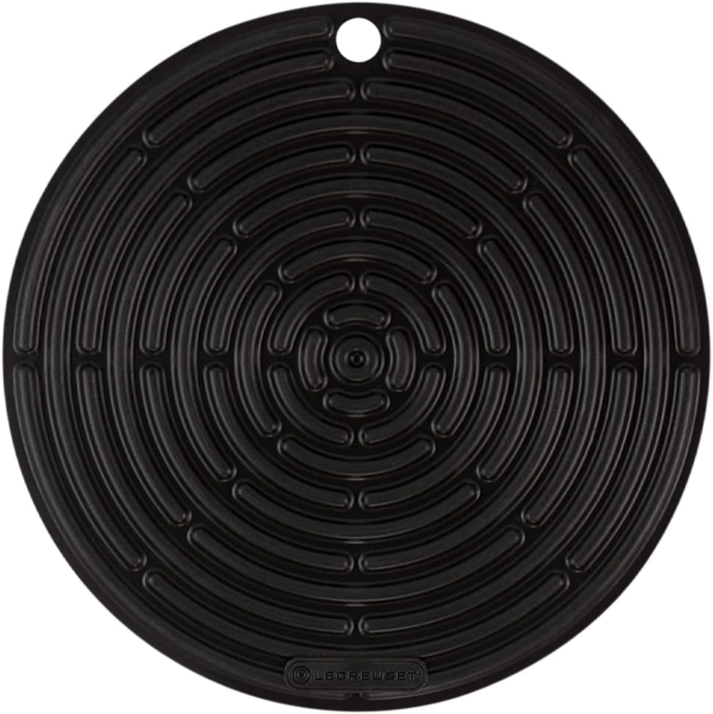 Le Creuset Silikon Topflappen rund schwarz Bild 1