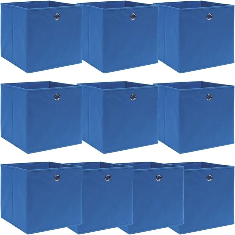 vidaXL Aufbewahrungsboxen 10 Stk. Blau 32x32x32 cm Stoff 288339 Bild 1