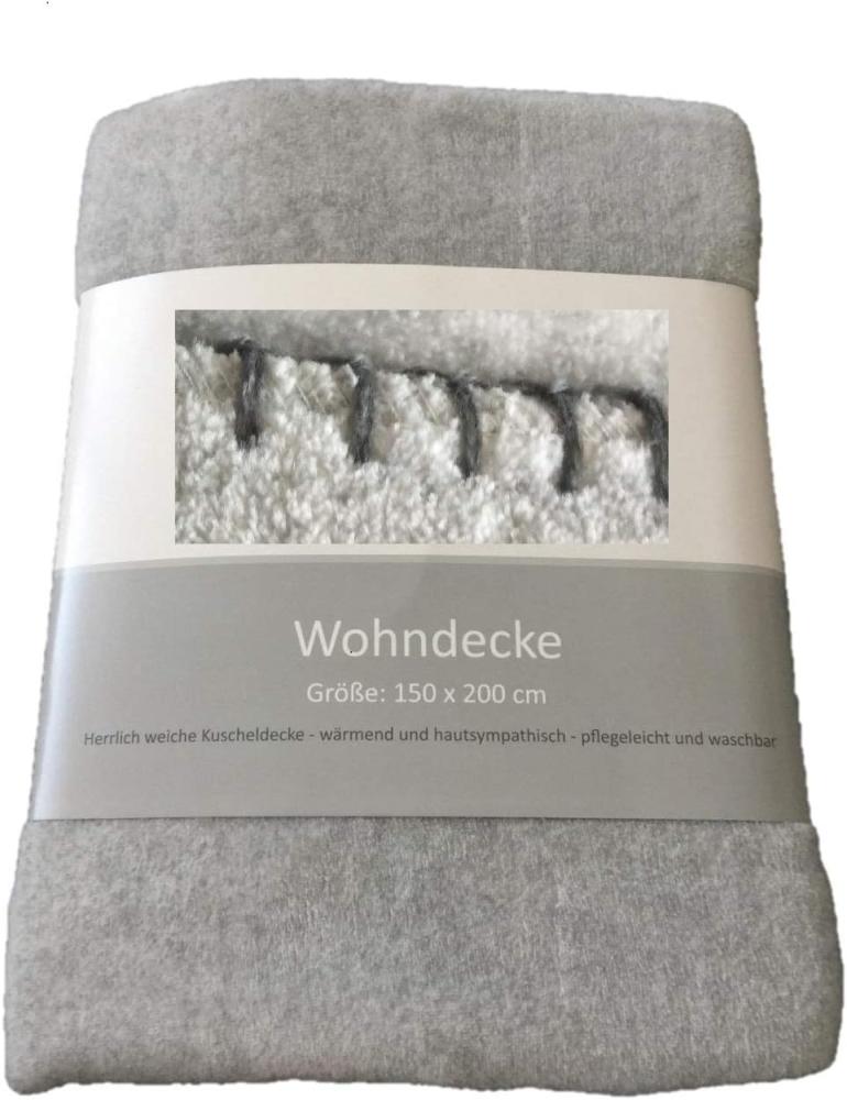 Kuscheldecke Wohndecke 150 x 200 cm Silber Bild 1