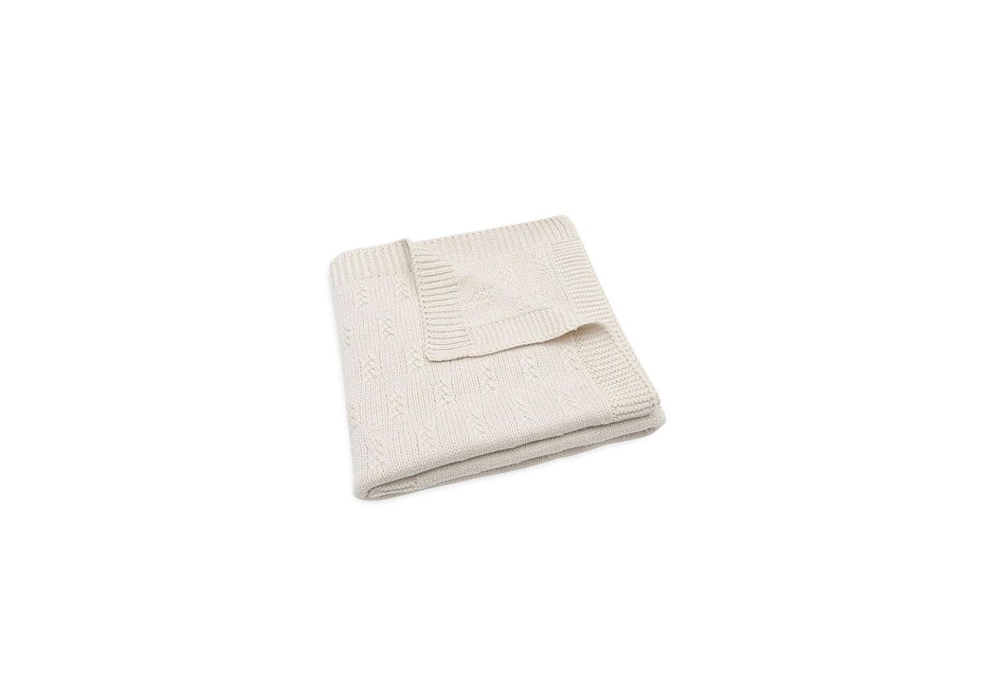 Jollein Grain Knit Babydecke - Oatmeal Beige Bild 1