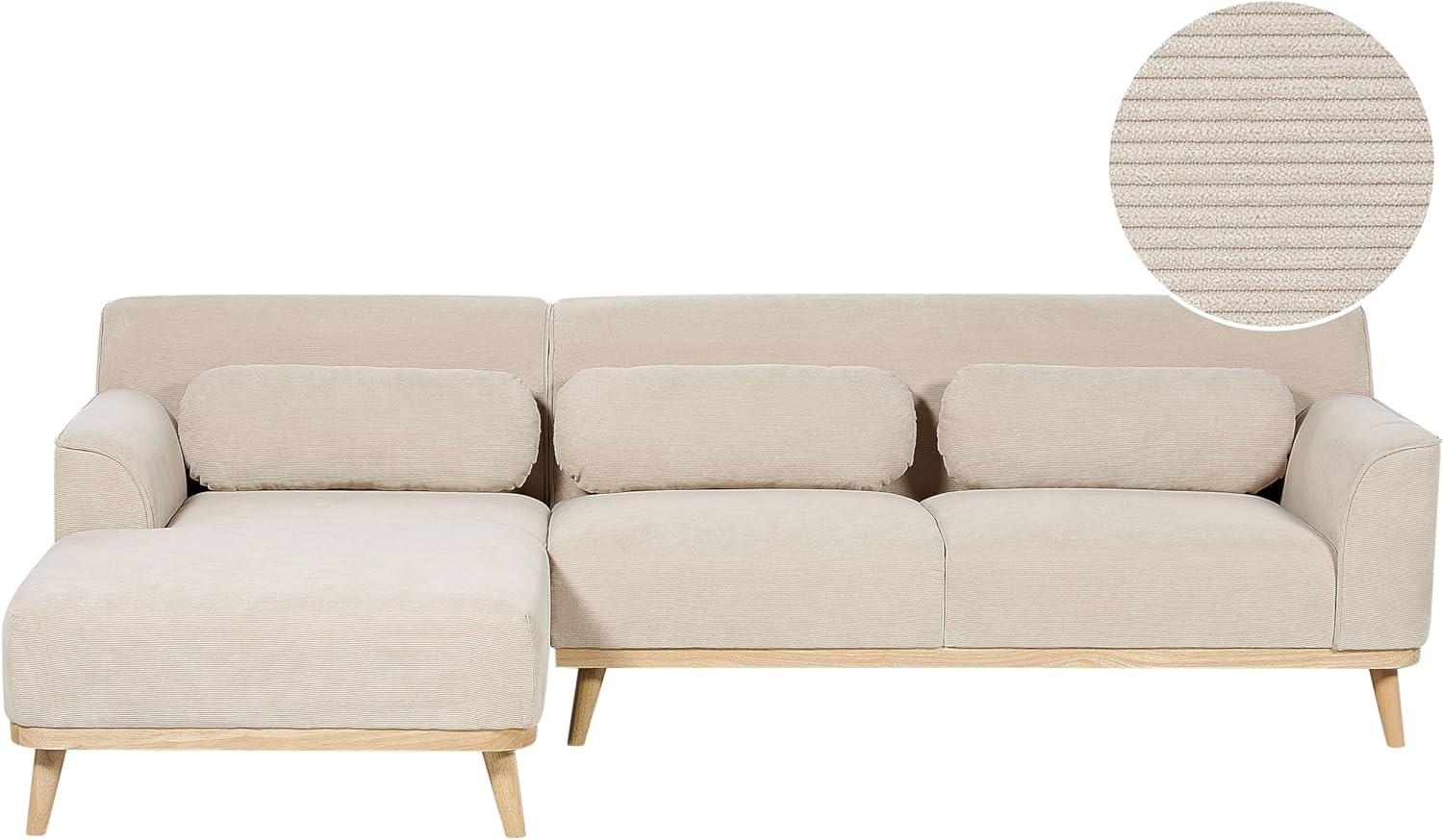 Ecksofa SIMOS Helles Beige Bild 1