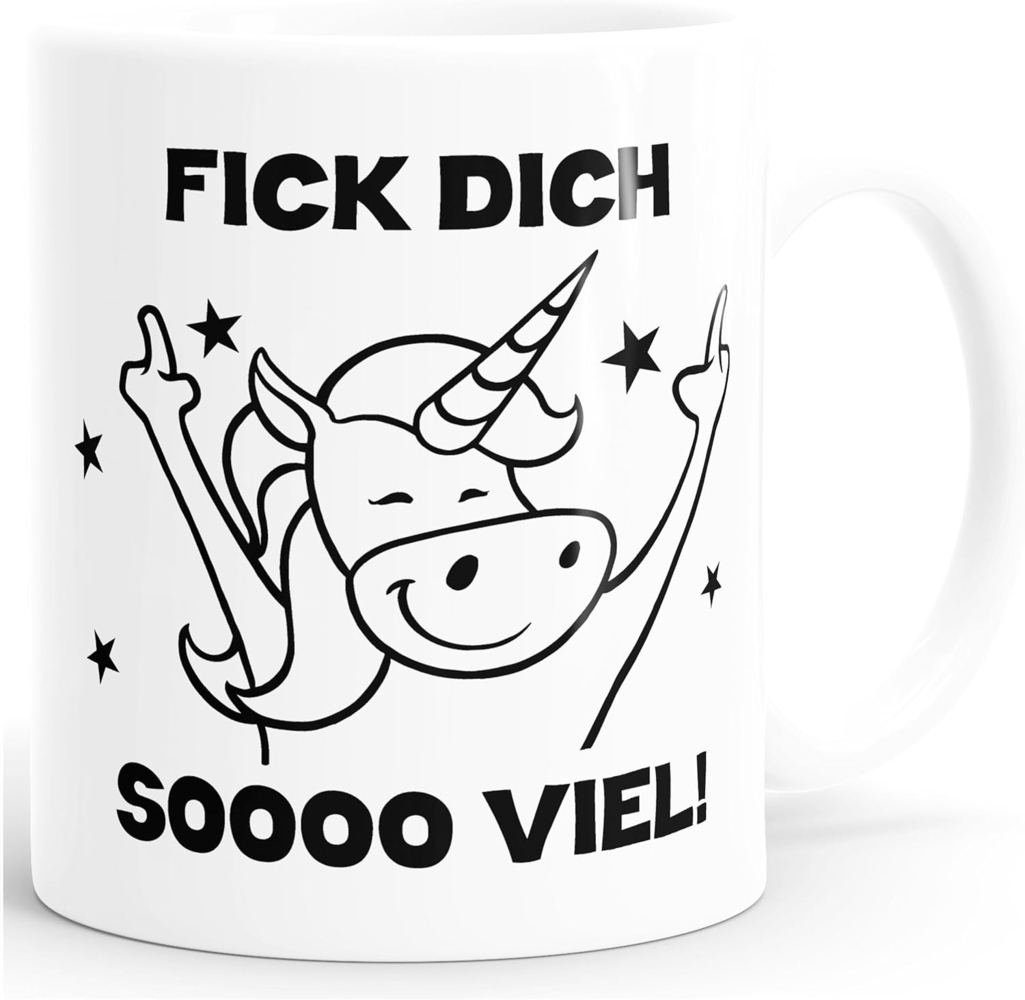 MoonWorks Tasse ''Fick dich so viel Einhorn Kaffee-Tasse MoonWorks'' Bild 1
