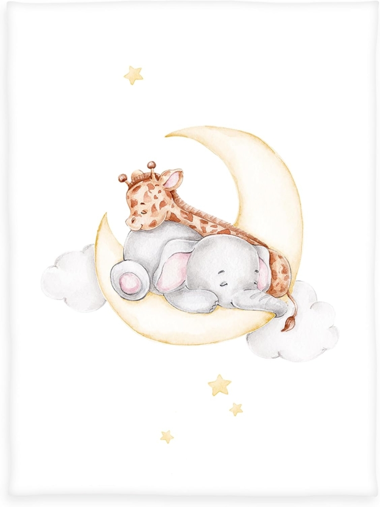 Herding Sleeping on the moon Microfaser Flauschdecke Kinderdecke 75x100 cm Bild 1