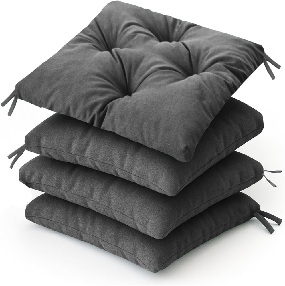 Bjird Stuhlkissen 45x45 cm - Wasserdichtes Gartenkissen für Stühle & Sessel, Wetterfest & Pflegeleicht - Dickes Sitzkissen 6 cm - Outdoor geeignet Bild 1