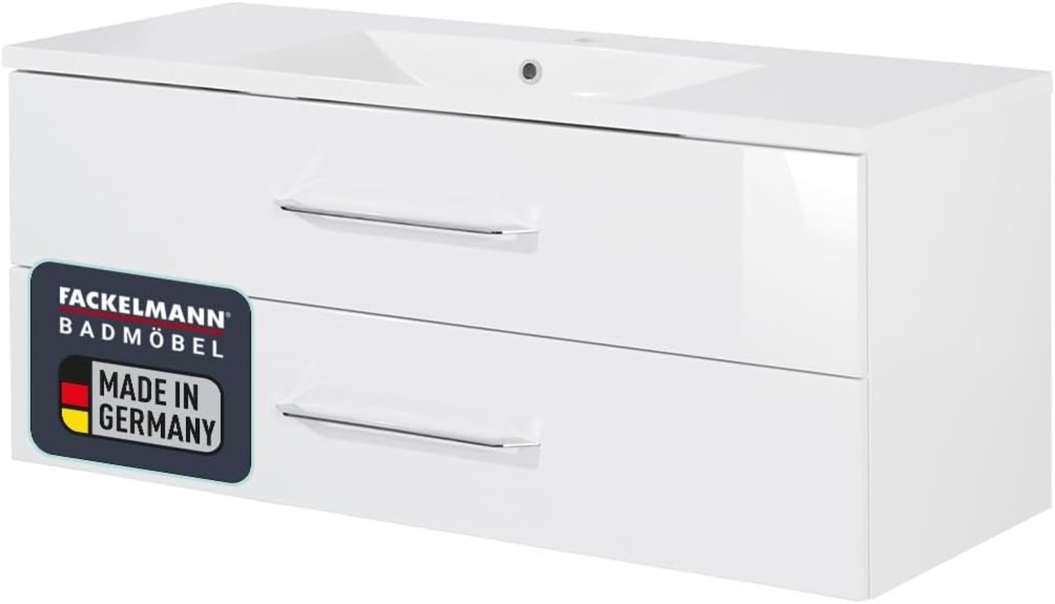 Fackelmann B.CLEVER Waschtisch Set Gussmarmor 120 cm, Weiß Bild 1