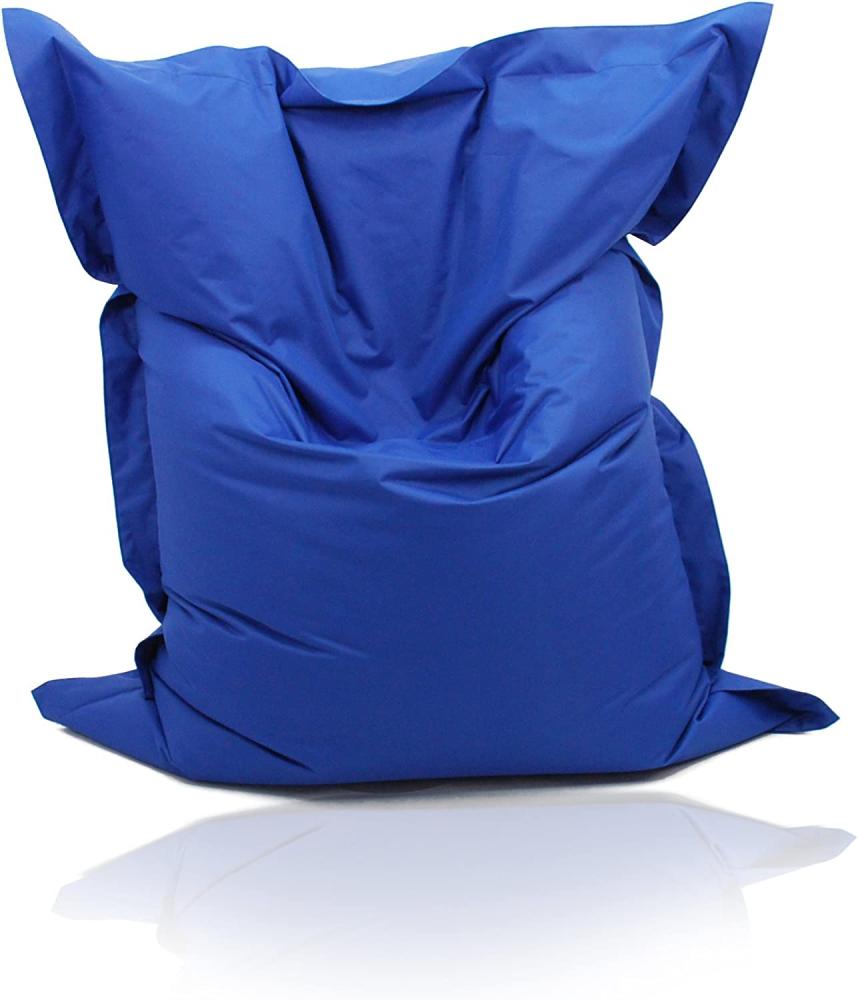 Kinzler S-10137/18 XXL Riesensitzsack, 140x180 cm, neue Styroporkügelchen, Sitzsack Outdoor Indoor, in vielen verschiedenen Farben, mit Innensack, royalblau Bild 1