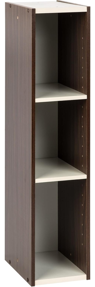 Movian, Bücherregal/3-stöckiges Schrankregal/Beistellmöbel/platzsparendes Regal, Modular, verstellbare Regalhöhe 3,2 cmBüro, Wohnzimmer - Space Saving Shelf - UB-9020 - Braun Bild 1