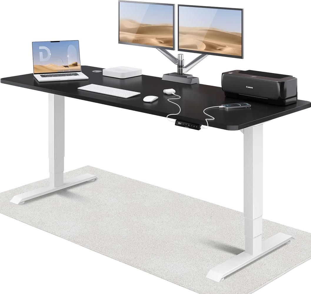 Höhenverstellbarer Schreibtisch (200 x 80 cm) - Schreibtisch Höhenverstellbar Elektrisch mit Flüsterleisem Dual-Motor & Touchscreen - Hohe Tragfähigkeit - Stehtisch von Desktronic Bild 1