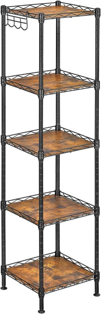 Songmics Badregal Standregal, mit 5 PP-Platten, abnehmbare Haken Bild 1