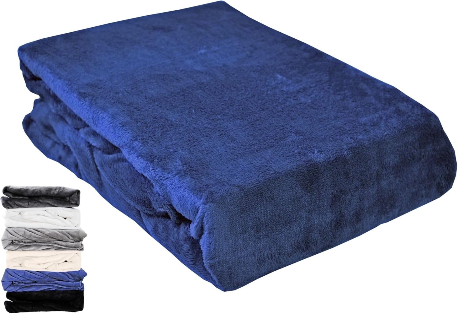 JACK Spannbettlaken Teddy Flausch Cashmere Touch Weiß Grau Anthrazit, Microfaser, Gummizug: Rundumgummizug, (1 Stück), Teddy Plüsch, kuschlig, weiche Oberfläche, superweicher Cashmere-Touch Bild 1