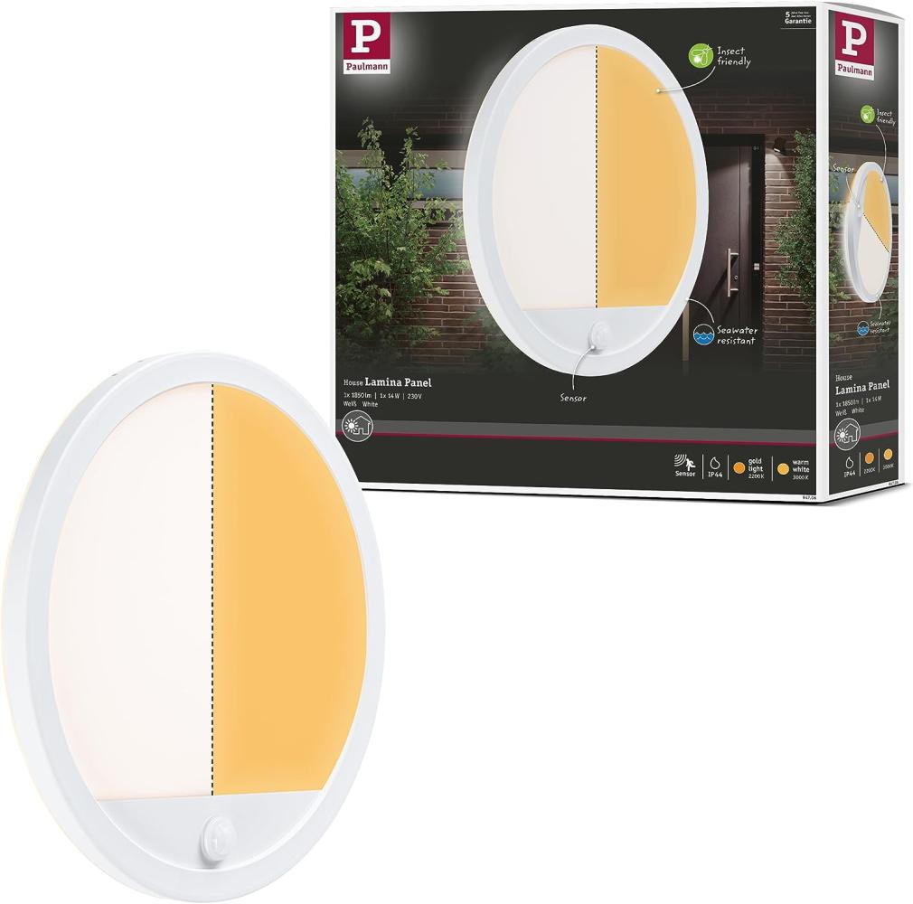 Paulmann 94706 LED Außenpanel Lamina Backlight Bewegungsmelder 280mm weiß Bild 1