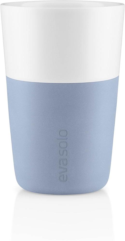 Eva Solo Cafe Latte-Becher Blue Sky, 2er Set, Kaffeebecher, Tasse, Porzellan / Silikon, 360 ml, 501128 Bild 1