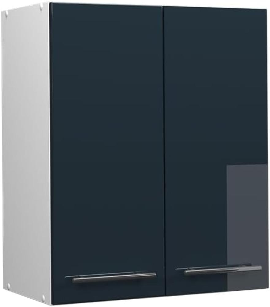 Vicco Hängeschrank Fame-Line Weiß Dunkelblau Hochglanz 60 cm Bild 1