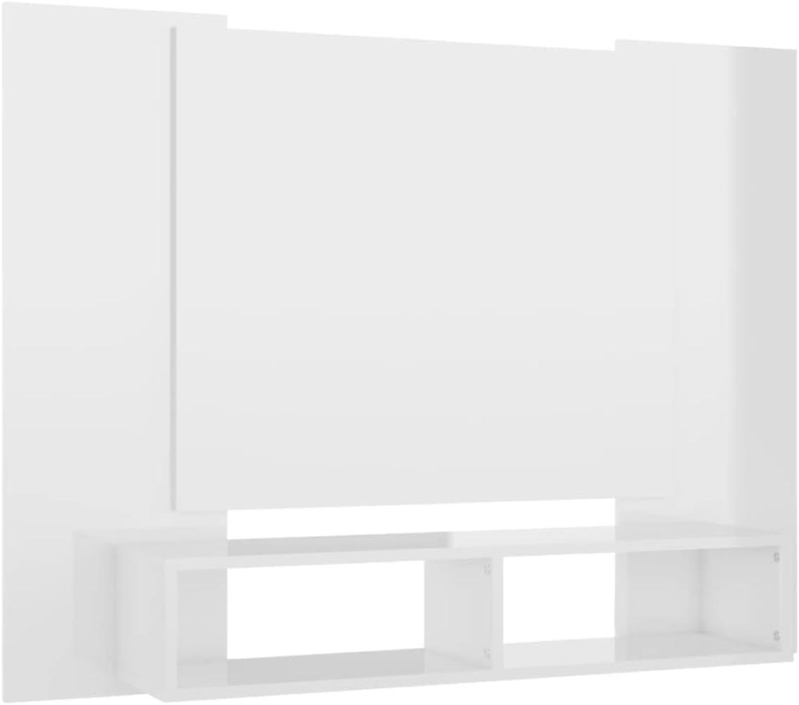 TV-Wandschrank Hochglanz-Weiß 120 x 23,5 x 90 cm Spanplatte [808293] Bild 1