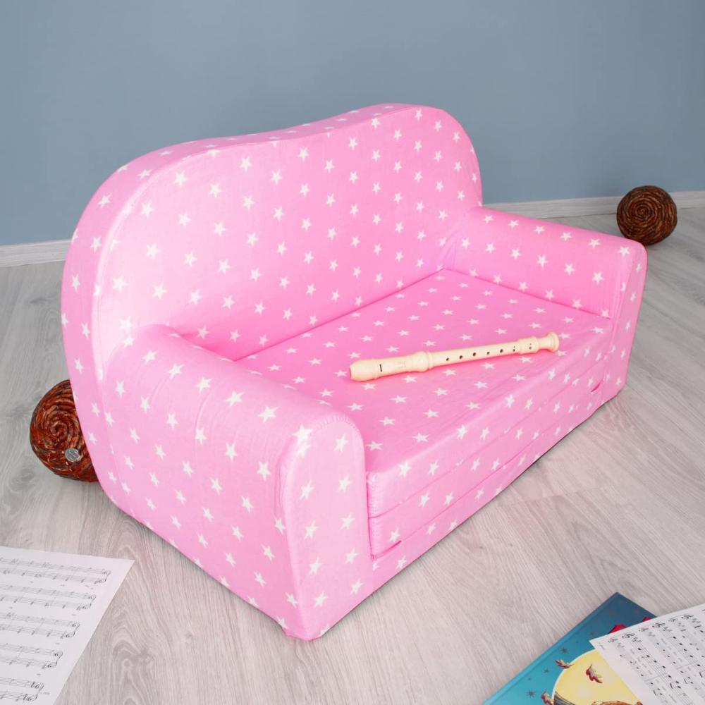 Kindersofa Modell 2 rosa-weiß Bild 1