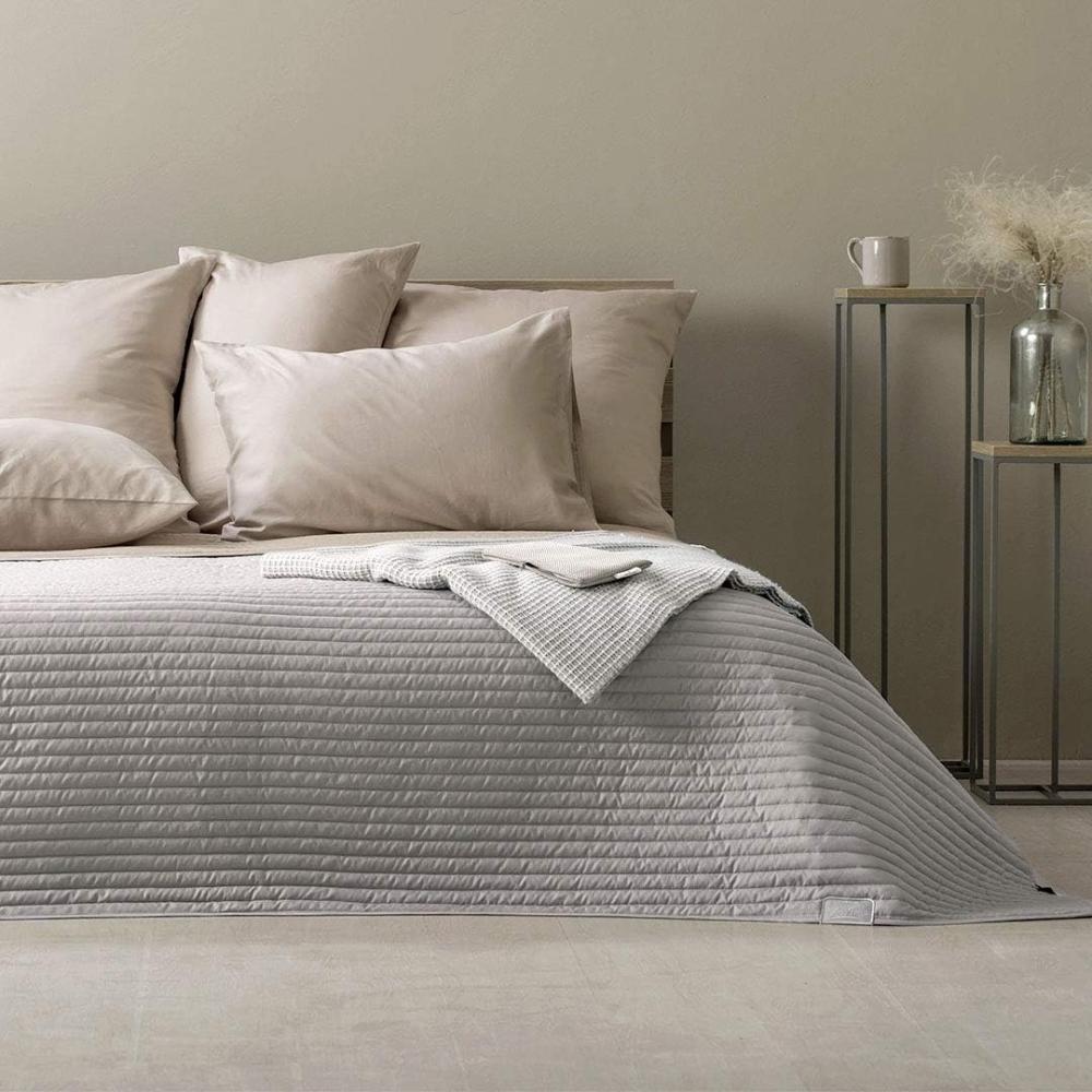 SEI Design Bettüberwurf Living Trend Taupe hell 240x260 cm, Wendedecke Bettüberwurf Bild 1